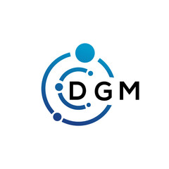 DGM letter logo design on  white background. DGM creative initials letter logo concept. DGM letter design.