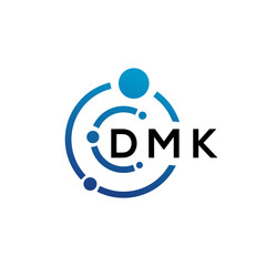 Fototapeta na wymiar DMK letter logo design on white background. DMK creative initials letter logo concept. DMK letter design.