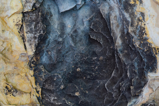 Abstract Yellow Blue Cave Wall Texture