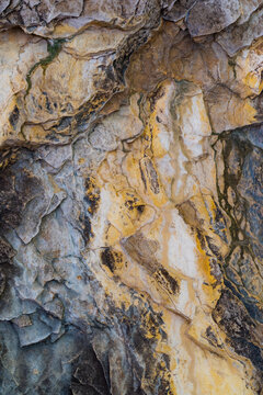 Abstract Yellow Blue Cave Wall Texture