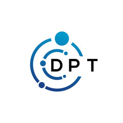 DPT letter logo design on  white background. DPT creative initials letter logo concept. DPT letter design.