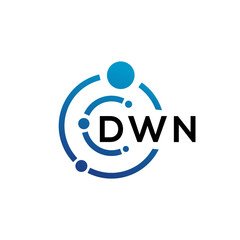 DWN letter logo design on  white background. DWN creative initials letter logo concept. DWN letter design.