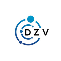 DZV letter logo design on  white background. DZV creative initials letter logo concept. DZV letter design.