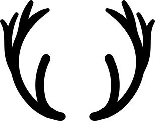 Christmas antler silhouette vector