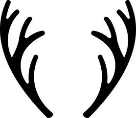 Christmas antler silhouette vector