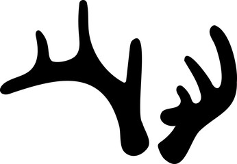 Obraz premium Christmas antler silhouette vector