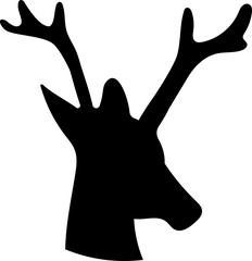 Christmas antler silhouette vector