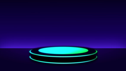 Abstract geometric 3d podium empty showcase, shop display, blank template background. Suitable for stand to show cosmetic products, presentation. 3D illustration