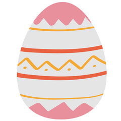 Easter egg vector illustration in flat color design
