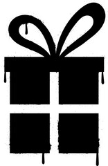 Christmas present spray paint