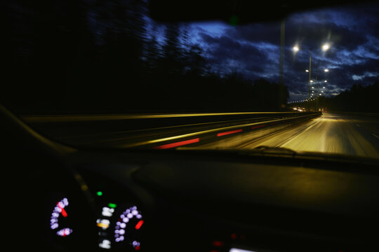 Driving at high speed cars