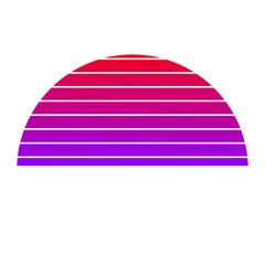 Abstract elements sun retro style 80s-90s.	