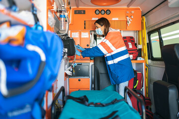 Paramedic Working In Ambulance
