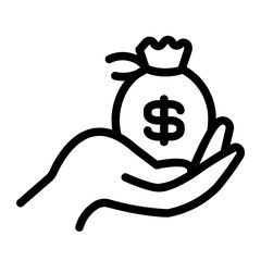 salary line icon