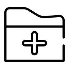 Obraz premium add folder line icon