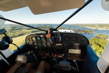 Wide Angle Of Cockpit In Small Plane