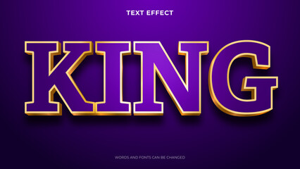 Editable king text effect, purple text effect