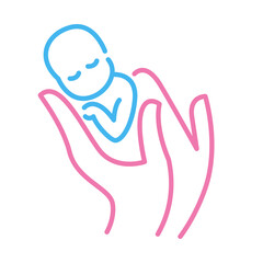 baby care logo icon vector illustration emblem design