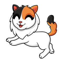 Obraz premium Cute turkish van cat cartoon