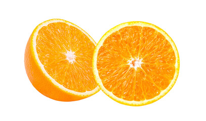 Slice of fresh orange isolated on transparent png