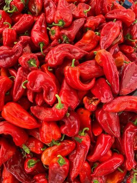 sweet red pepper in turkish market