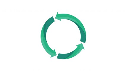 ecology reuse arrows symbol animation