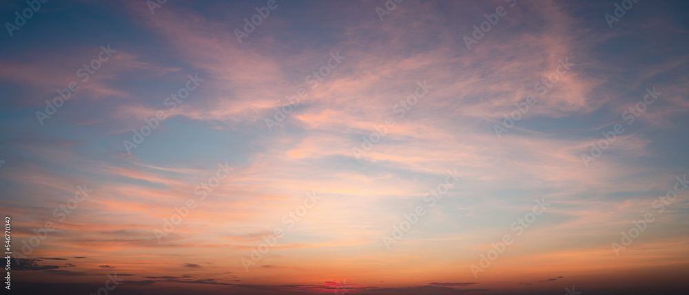 Wall mural sunset sky with clouds background