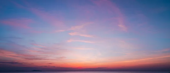 Foto auf Glas sunset sky with clouds background  © Hide_Studio