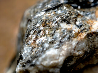 rock containing mica on the surface of the earth