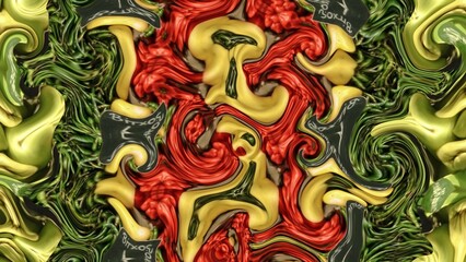 Colorful and wavy liquefied shape pattern background