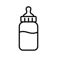 baby bottle icon vector design template in white background
