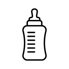 baby bottle icon vector design template in white background