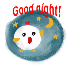 Hand drawing chicken sticker 