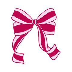 Pink Bow Hand Drawn