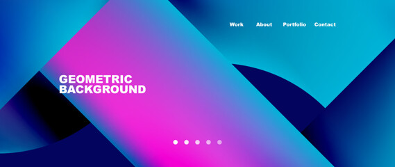 Minimal geometric abstract background. Circle and line design. Trendy techno business template for wallpaper, banner, background or landing