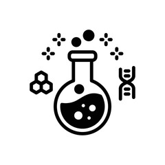 Black solid icon for synthetic