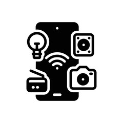 Black solid icon for things