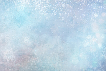 Mockup of greeting card for Christmas celebration on blue background