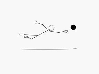 Stickman goalkepeer