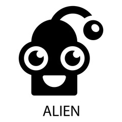Alien creature icon vector illustration