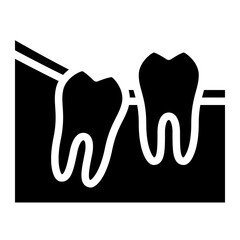 wisdom teeth partial eruption dental gum icon
