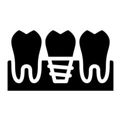 dental implant treatment healthcare dental icon