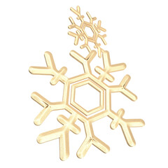 The  snowflake 3d rendering png image