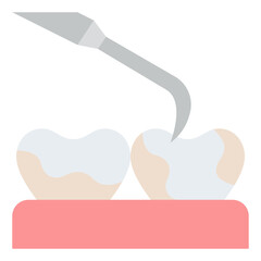 scaling teeth cleaning dental icon