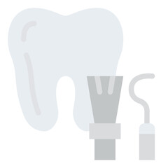 preventive dentistry fluoride treatment scaling dental icon