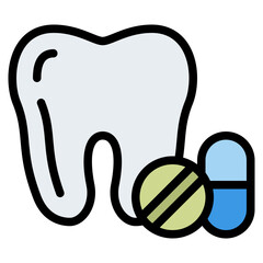 treatment medicine teeth dental icon