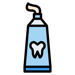 toothpaste hygienic dental teeth icon