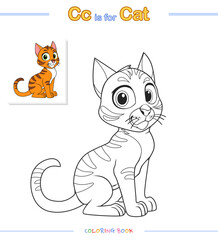 Kids Coloring Books or coloring pages Cat cartoon