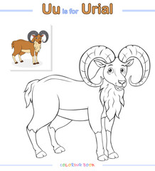 Kids Coloring Books or coloring pages Urial cartoon