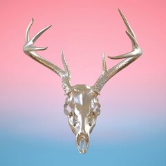 deer skull. Deer Skull Close Up Centered. 3d illustration